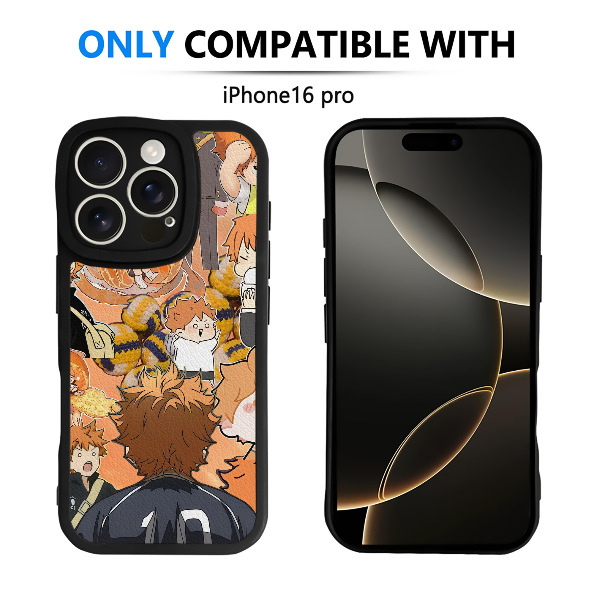 （画像用） ハイキュー!! Haikyu!! 【iPhone 16シリーズ対応】シリコンスマホケース（レザー調） 材質：シリコン